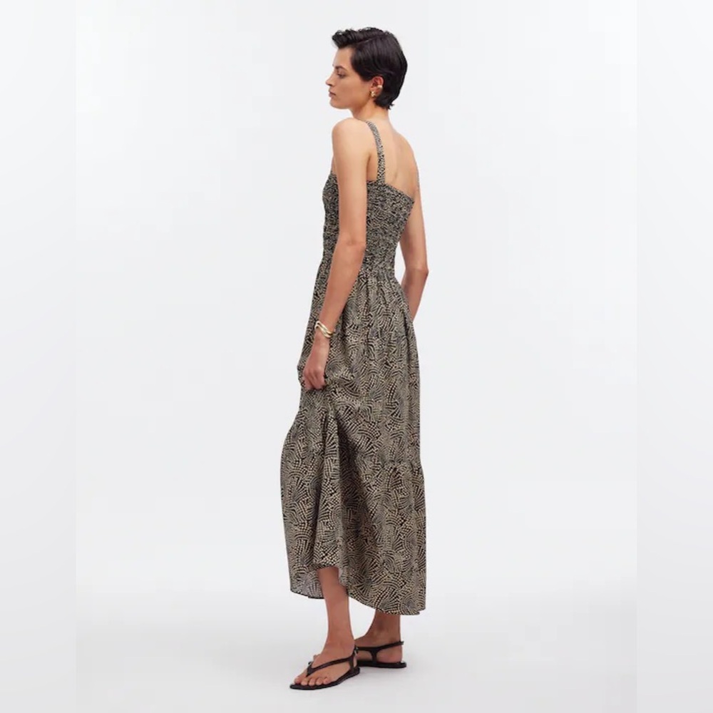 🔥🔥🔥NEW Madewell Smocked Polka Dot Drop-Waist Maxi Dress - Picture 4 of 10
